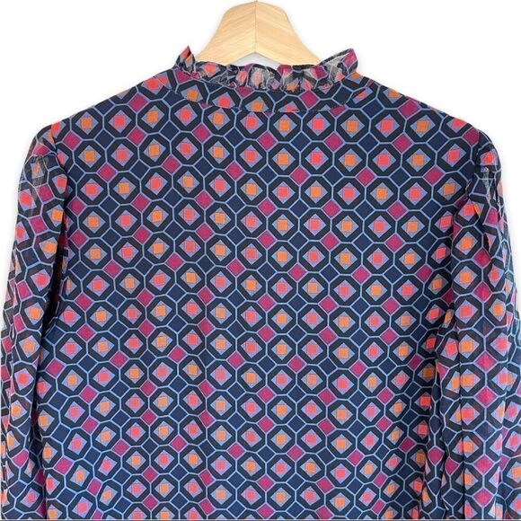 Highline Collective Geometric Print Ruffled Collar Dress - Picture 7 of 8